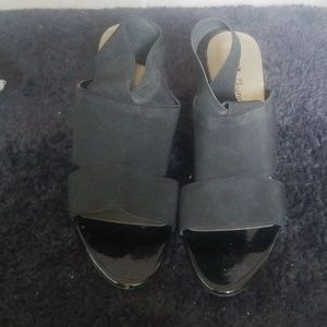 Black wedge shoes